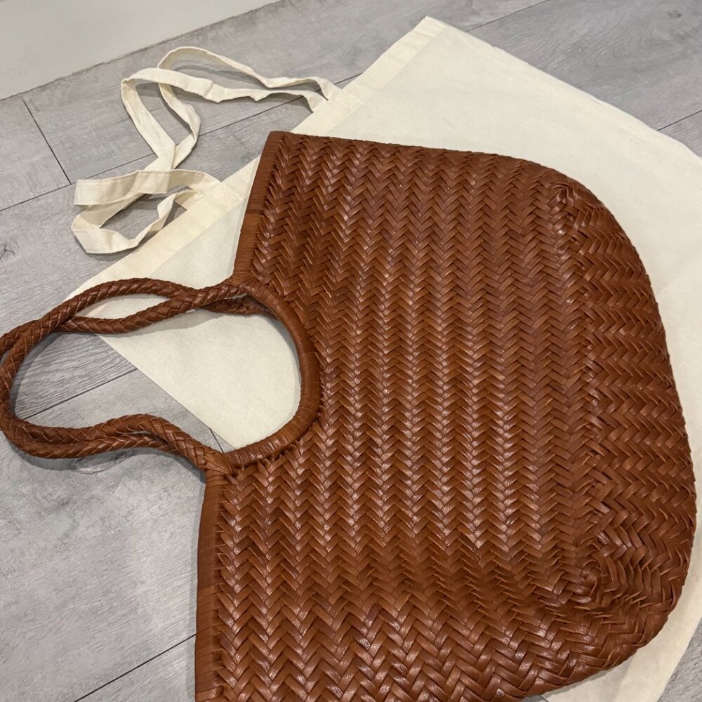 Dragon Diffusion Brown Oversized Woven Shoulder B… - image 3